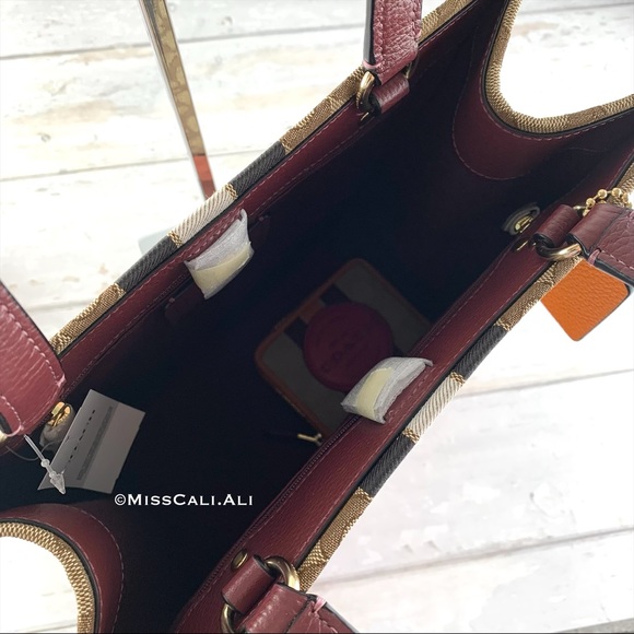 NWT COACH Dempsey Tote Bag In Signature Jacquard With Stripe And Coach Patch - Picture 6 of 16